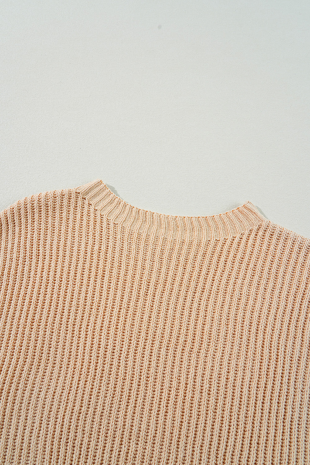 Apricot Plain Side Slits Oversized Sweater 9f0c7a1470574b34