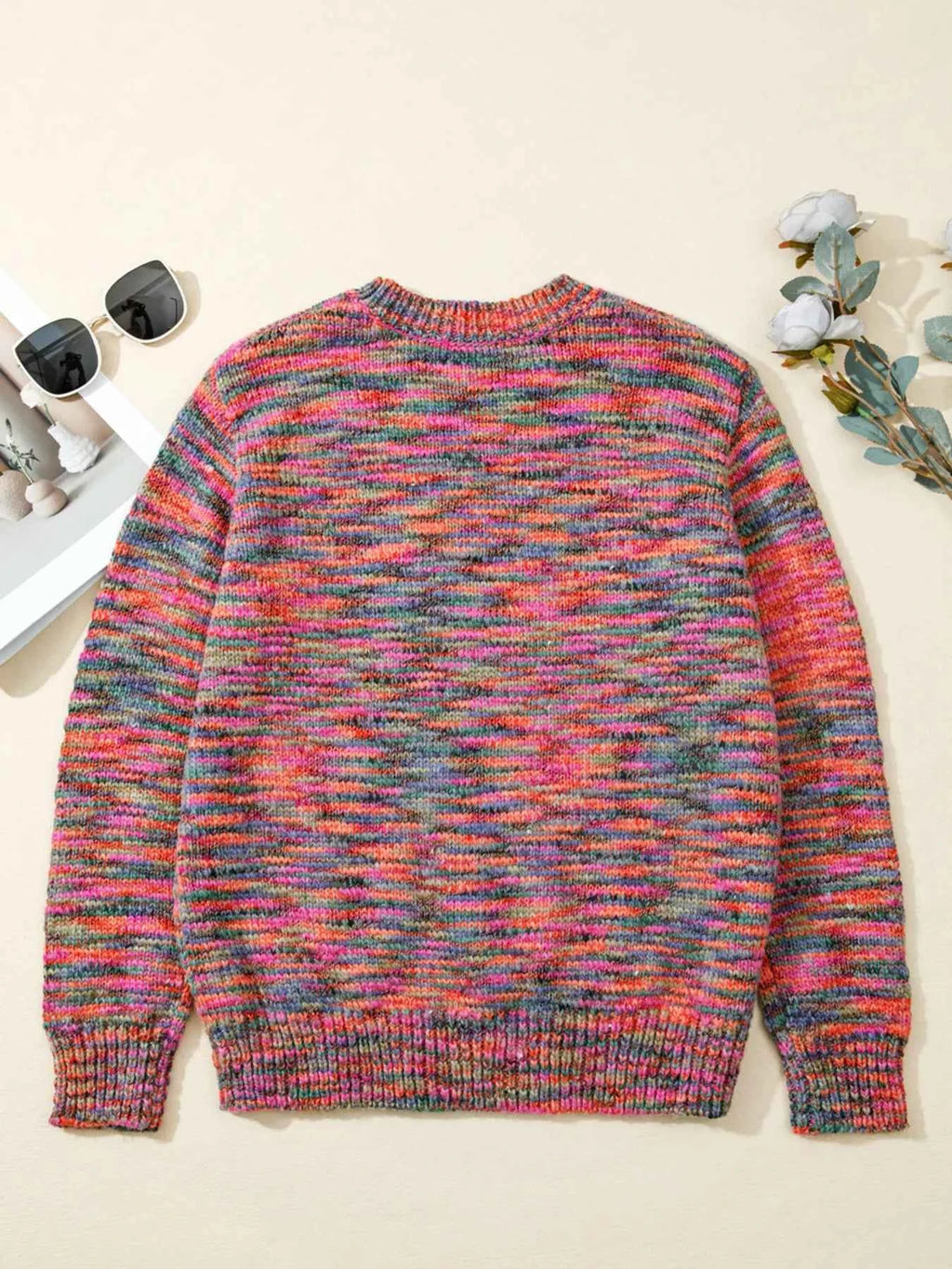 Space Dye Yarn Crew Neck Sweater 9f161780a672444d842f13ee63dabb56-Max-Origin