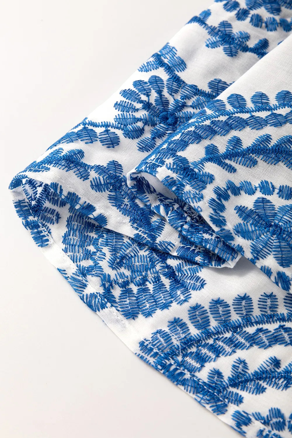 Boho Print Ruffled Cap Sleeve Crew Neck Blouse 9f54d1ad-0e06-497b-ba2f-9be8fe0a2404-Max-Origin