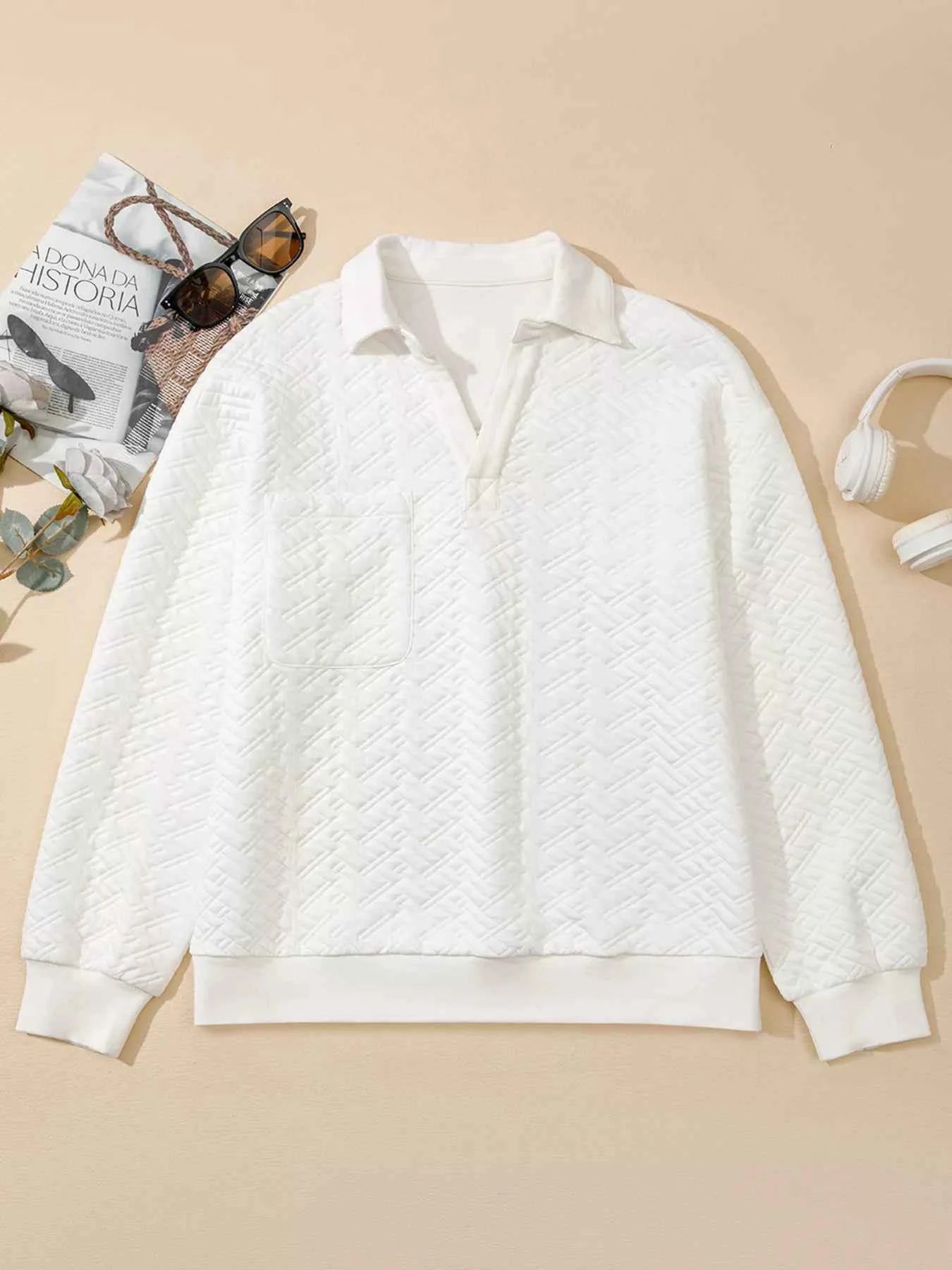 Textured Johnny Collar Sweatshirt 9f65a6860bc34734b53b43c314920ba5-Max-Origin