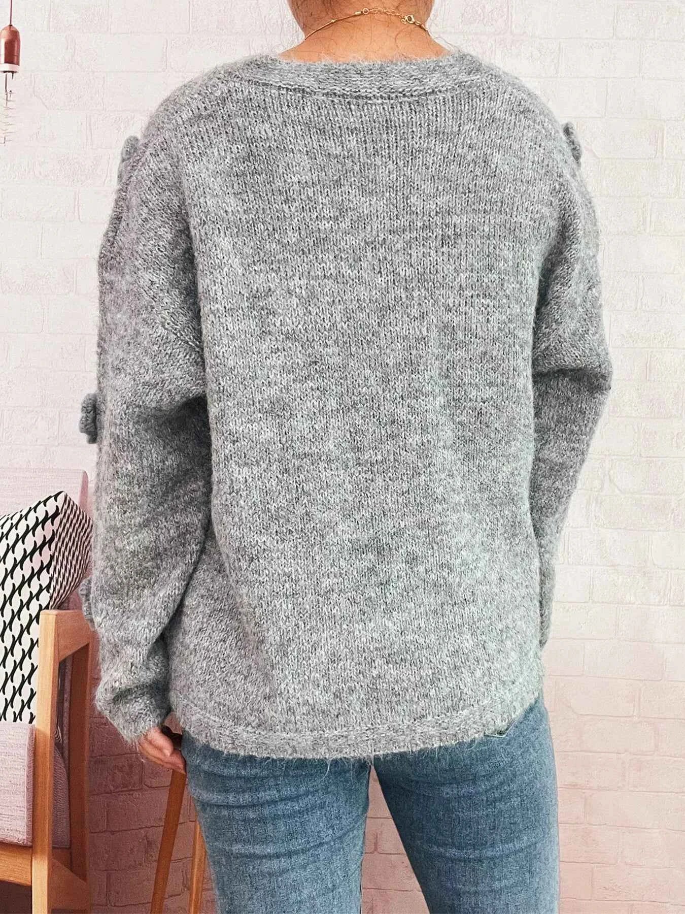 Flower Button-Up Cardigan 9fa80708da7047d98b184c8f87d69d8c-Max-Origin