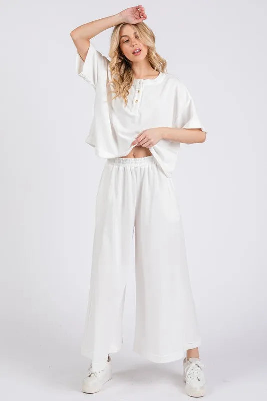 Ces Femme Half Button Half Sleeve Top and Pants Set 9fe271ad-86c8-454b-bf90-85c59f1ee47f-Max