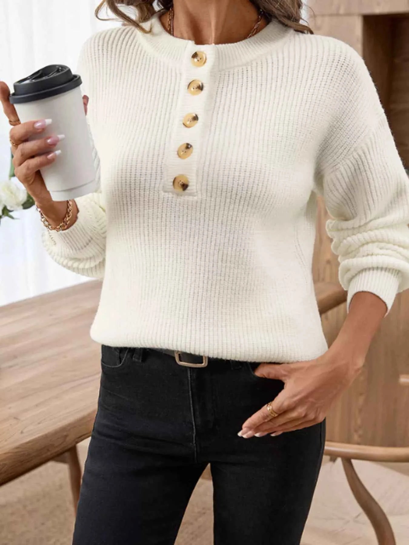 Button Detail Long Sleeve Sweater 9feb797a2b76464f8d3b0c66e3e459df-Max-Origin