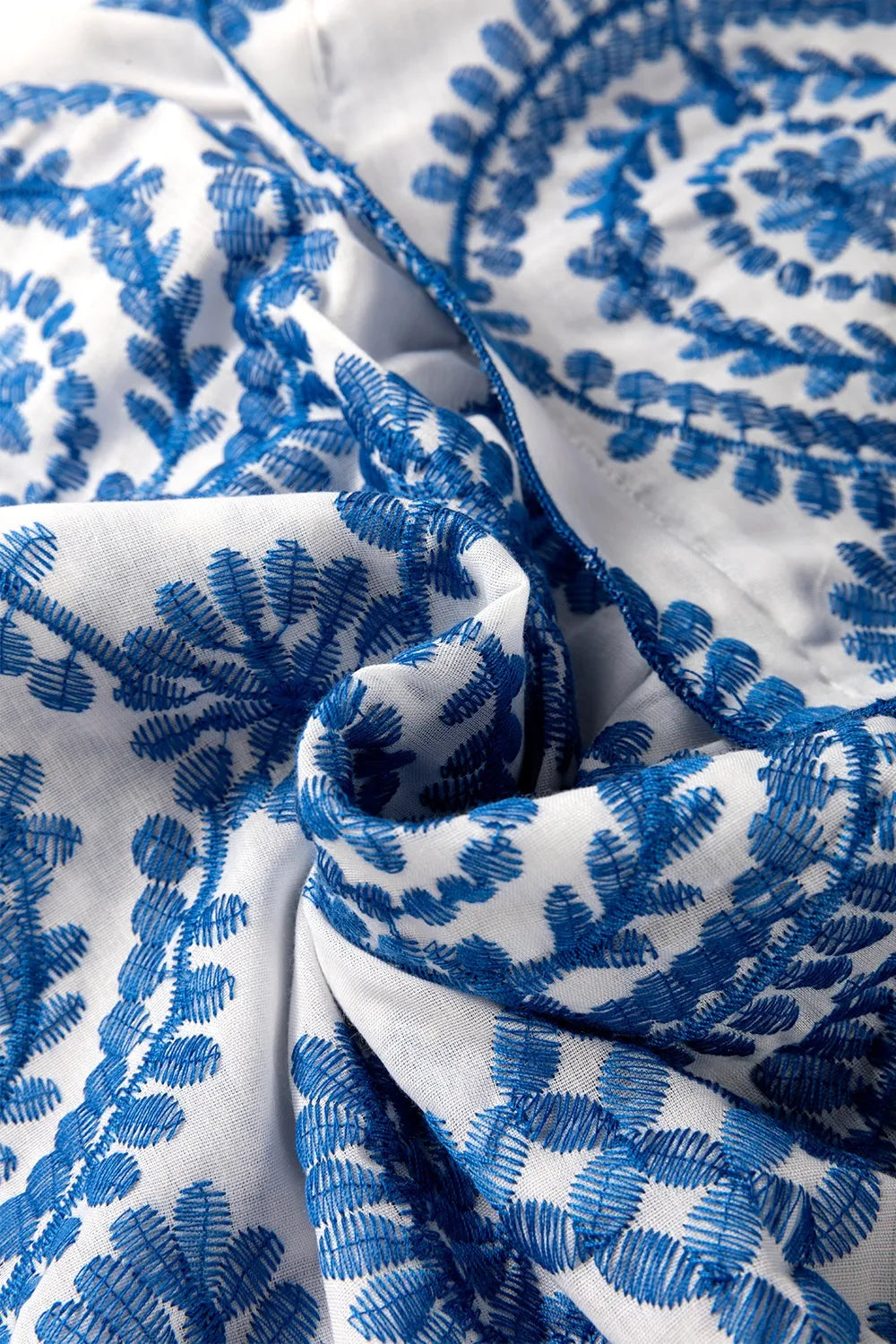 Boho Print Ruffled Cap Sleeve Crew Neck Blouse a001587b-7f87-4f99-9b65-0c4b9e1587e3-Max-Origin