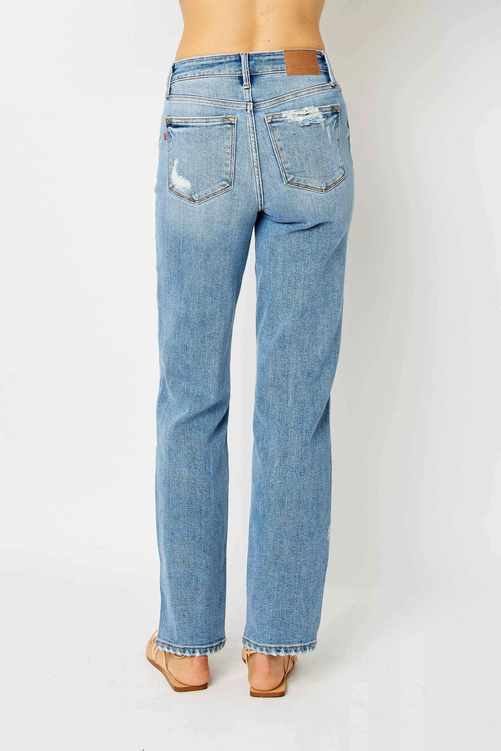 Judy Blue Full Size High Waist Straight Jeans with Heavy Destroy Plus Size a00cd77498544c0eb2a942fa0f34d9b9-Max-Origin