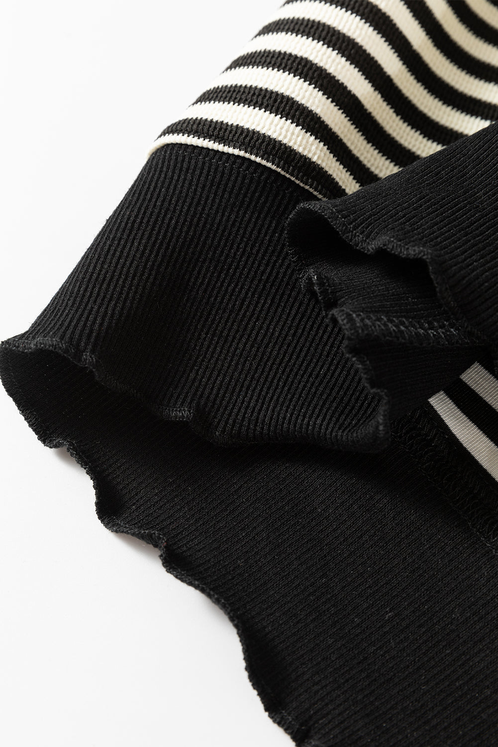 Brown Stripe Drop Shoulder Long Sleeve Top a070393e849a2f63