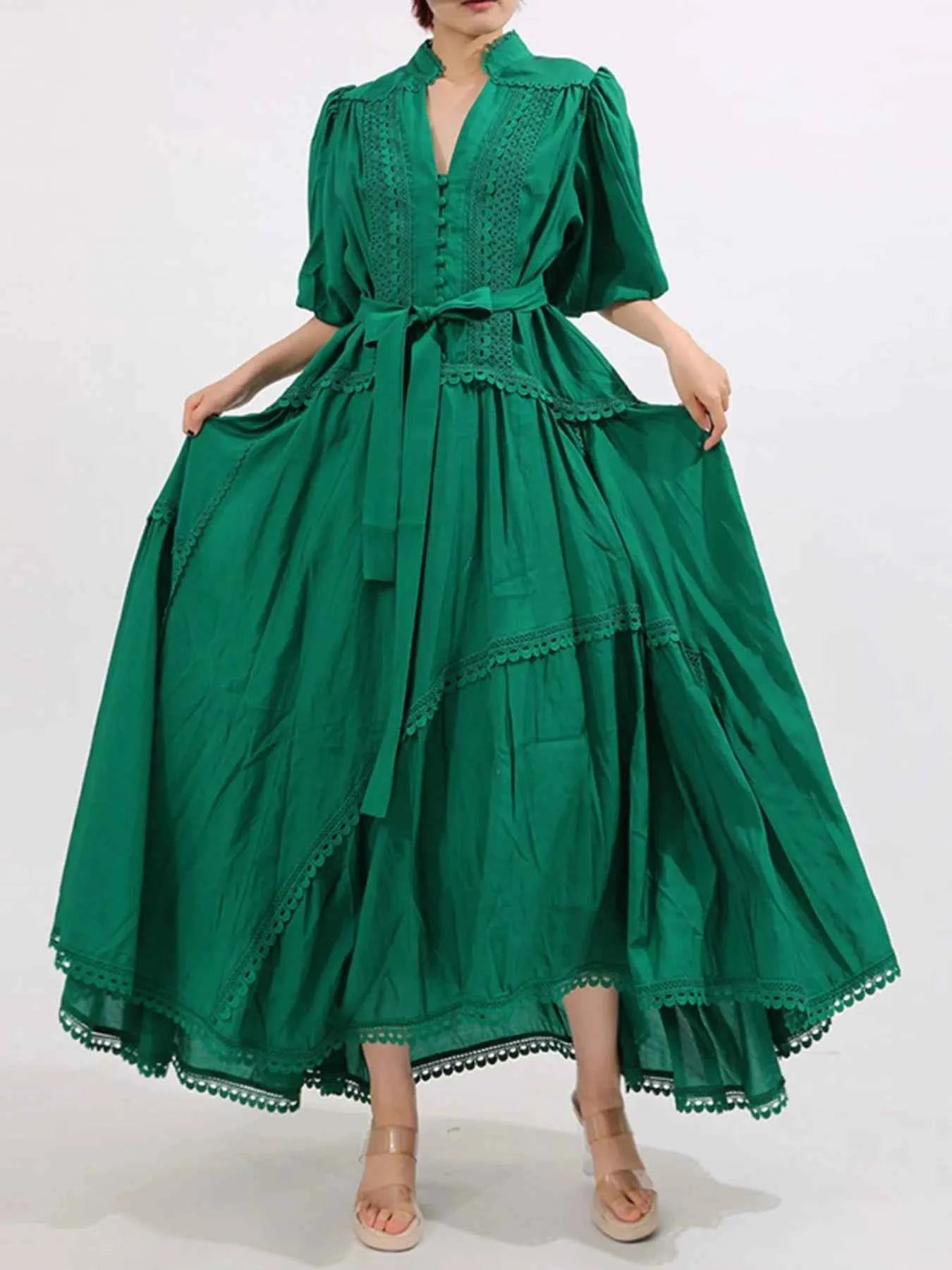 Lace Detail Notched Puff Sleeve Maxi Dress a08c2f13-d077-41f6-bc0f-8f83f9b594d8-Max-Origin