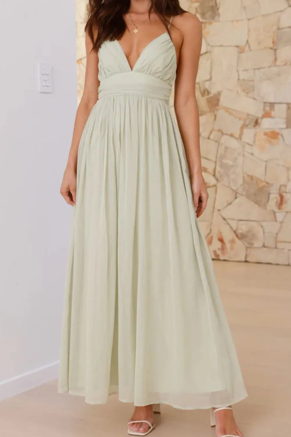 Ruched V-Neck Cami Dress a0b4dc43-2d56-4bcd-9349-c764d2f14d01-Max-Origin