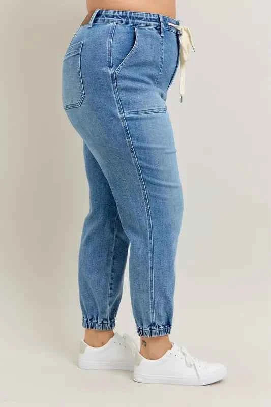 Judy Blue Full Size High Waist Denim Jogger Plus Size a0f79604-d415-4a65-a25c-b62fbad209ff-Max-Origin