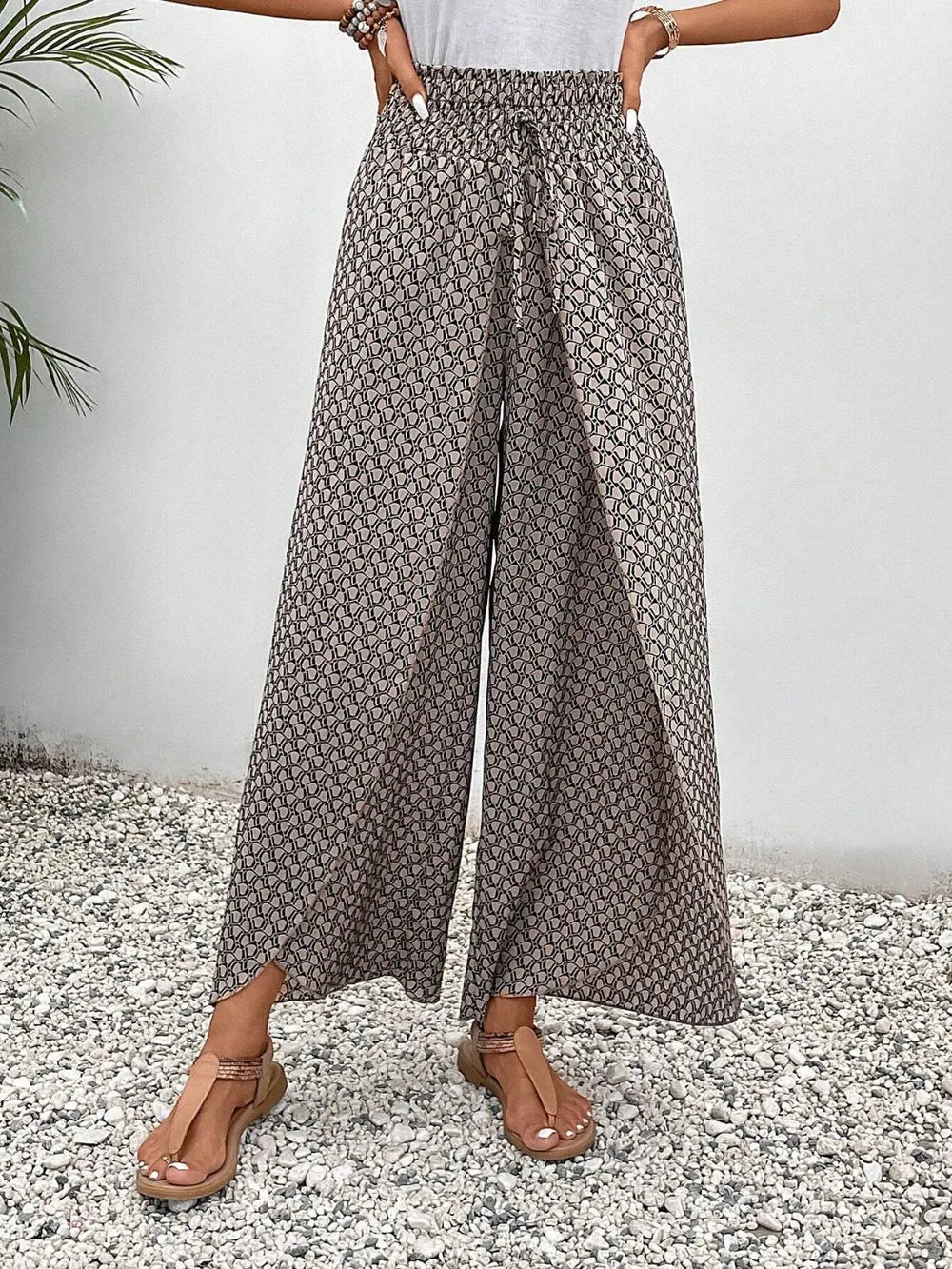 Tied Printed Wide Leg Pants a130ac2f-4e97-4b73-a500-b8f8754f5854-Max