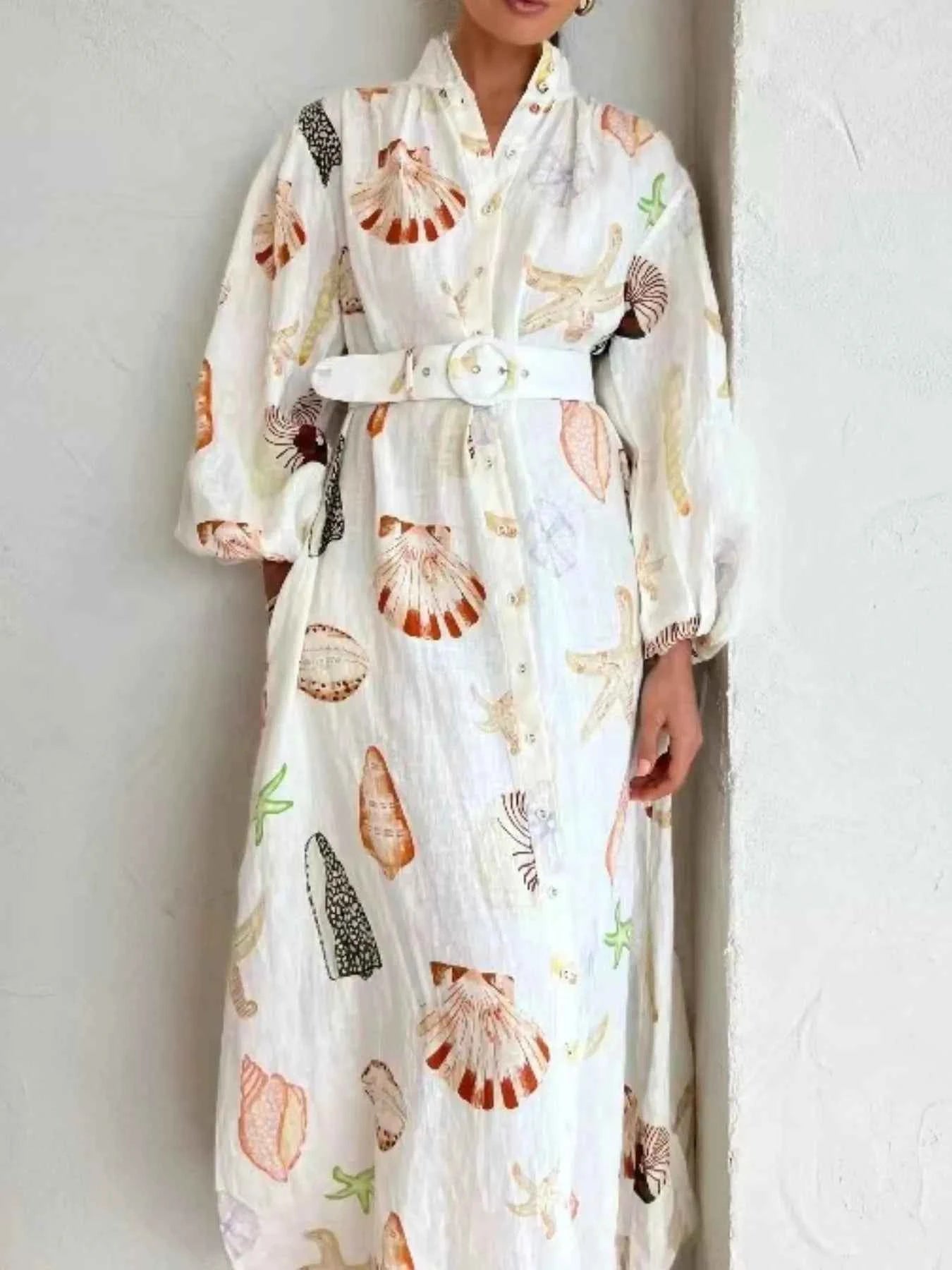Printed Balloon Sleeve Maxi Shirt Dress a1b1cf32-4a6c-4a22-b62a-90e6e7738f43-Max-Origin