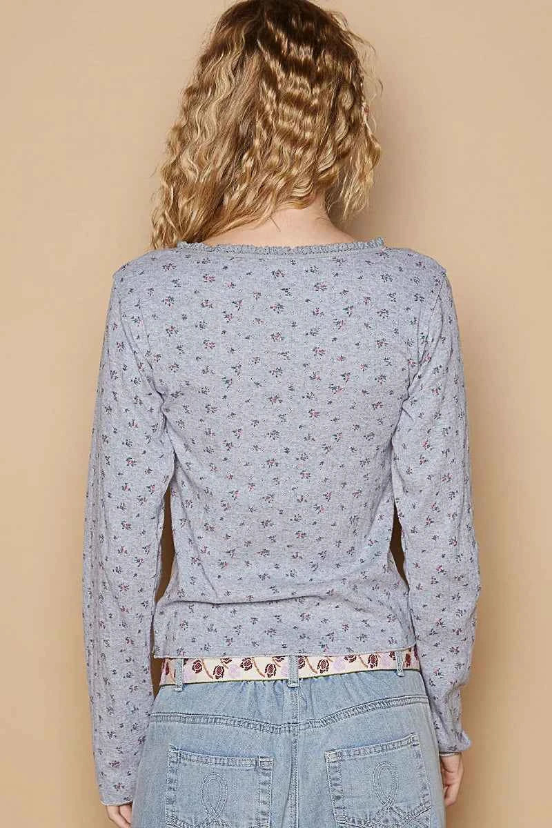 POL Floral V-Neck Long Sleeve T-Shirt a1d31304-d8f7-4986-9a06-cf44e3514897-Max-Origin