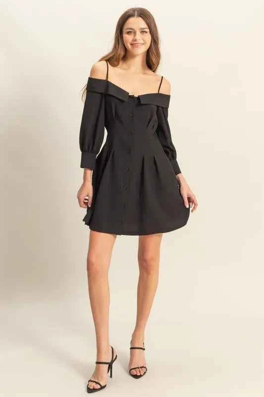 HYFVE Button Down Spaghetti Strap Mini Dress with Pockets a212db4d-0f3a-4347-aa17-189514d494bb-Max