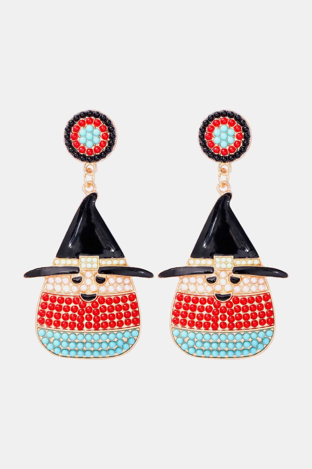 Witch's Hat Shape Synthetic Pearl Dangle Earrings Red One Size a27d8f9bada04e8188e7d55d1fa8993f-Max