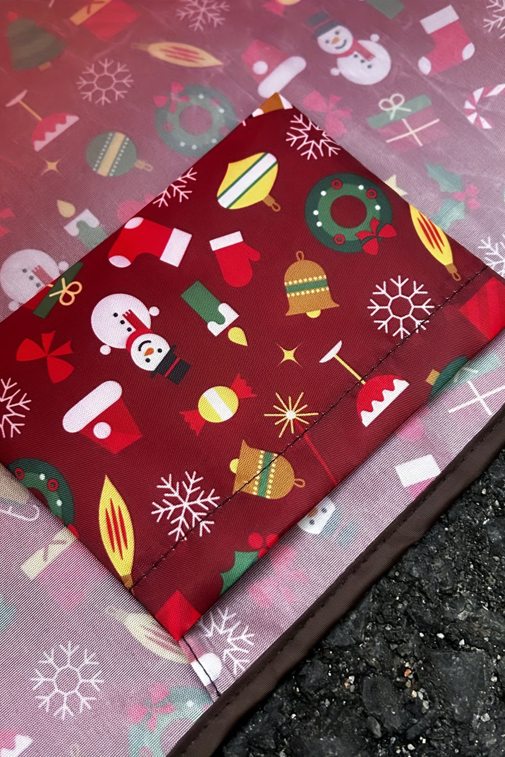 Fiery Red Cartoon Snowman Gift Graphic Large Tote Bag