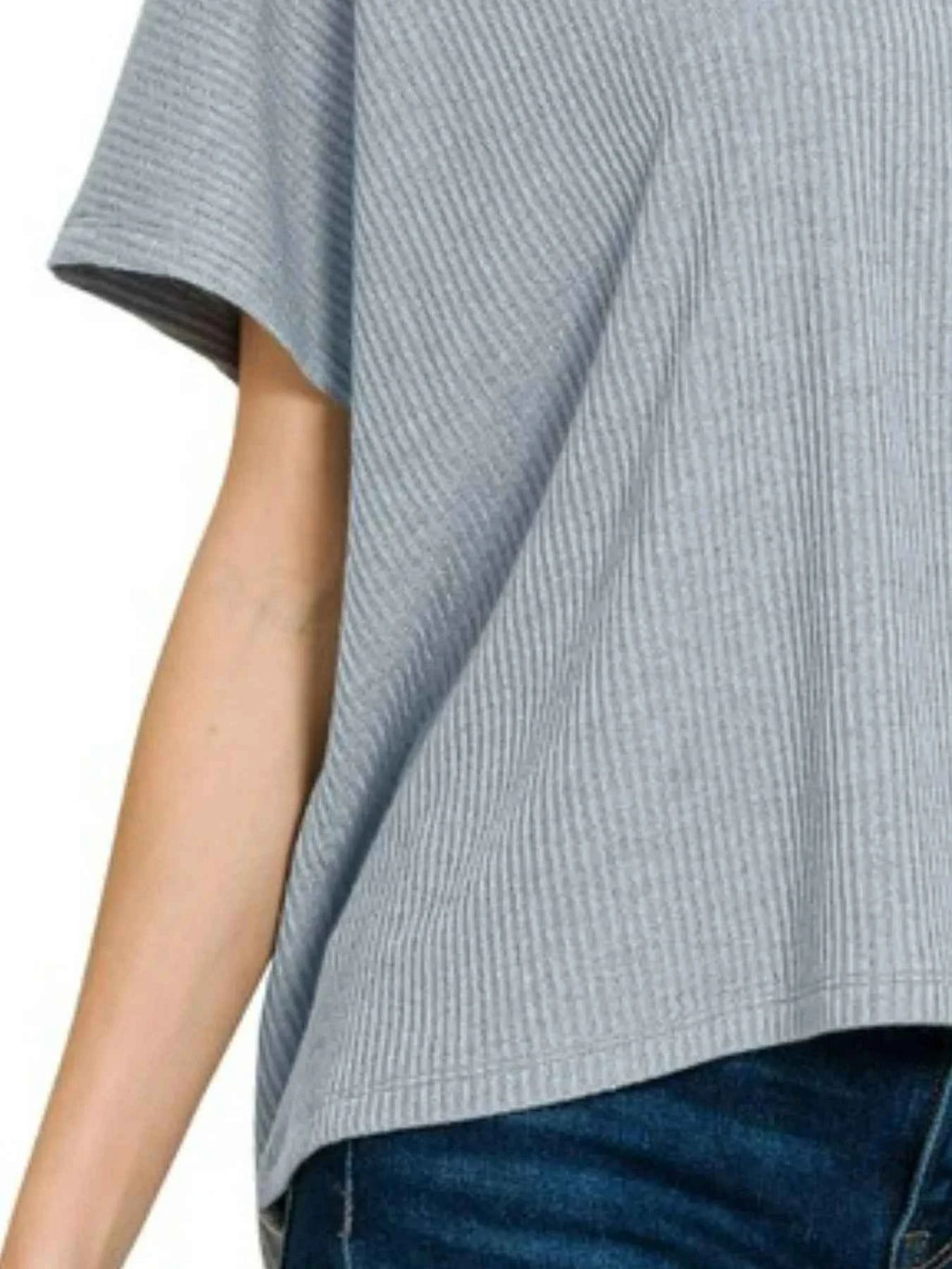 Zenana Ribbed Round-Neck Short-Sleeve Knit Top a41fe5ea-69ae-4ebd-bdfe-28dc2574c1b4-Max-Origin