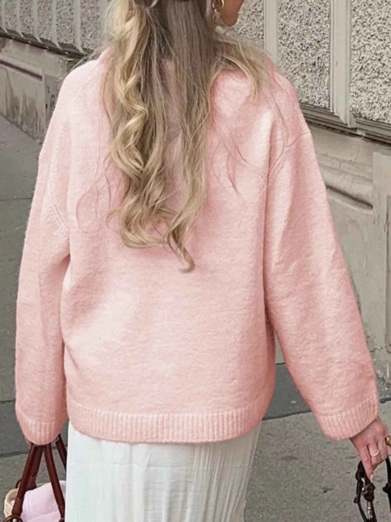 Ribbed Round Neck Dropped Shoulder Sweater a43d6a8c87744fa4b22f2e76080cfc72-Max-Origin