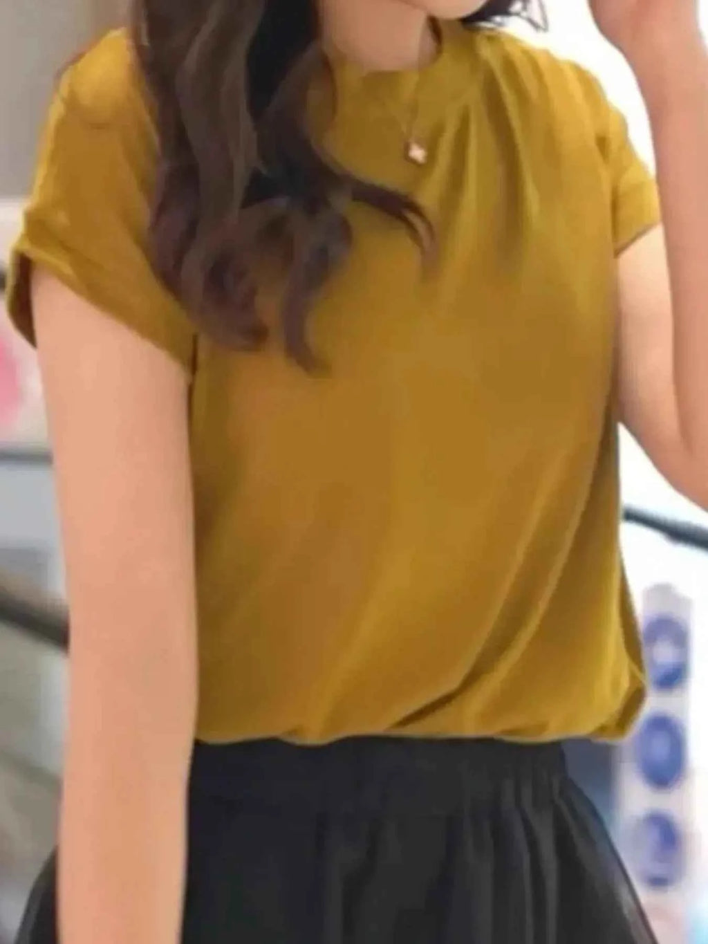 Round Neck Short Sleeve T-Shirt a47f3eb4-4d21-47d0-900b-84ee53493530-Max-Origin