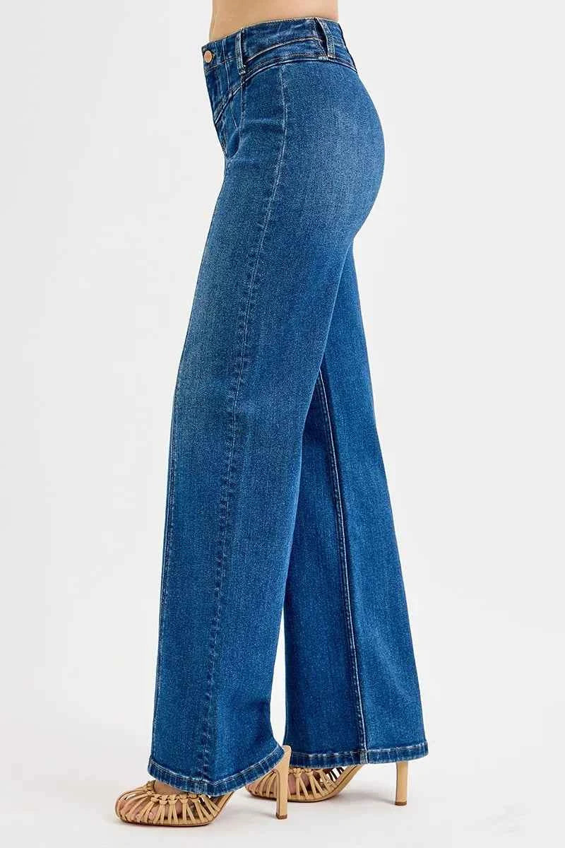 RISEN Seam Detail Wide Leg Jeans a4a24886-de1e-43d6-84e5-5c7ee82b67ce-Max-Origin