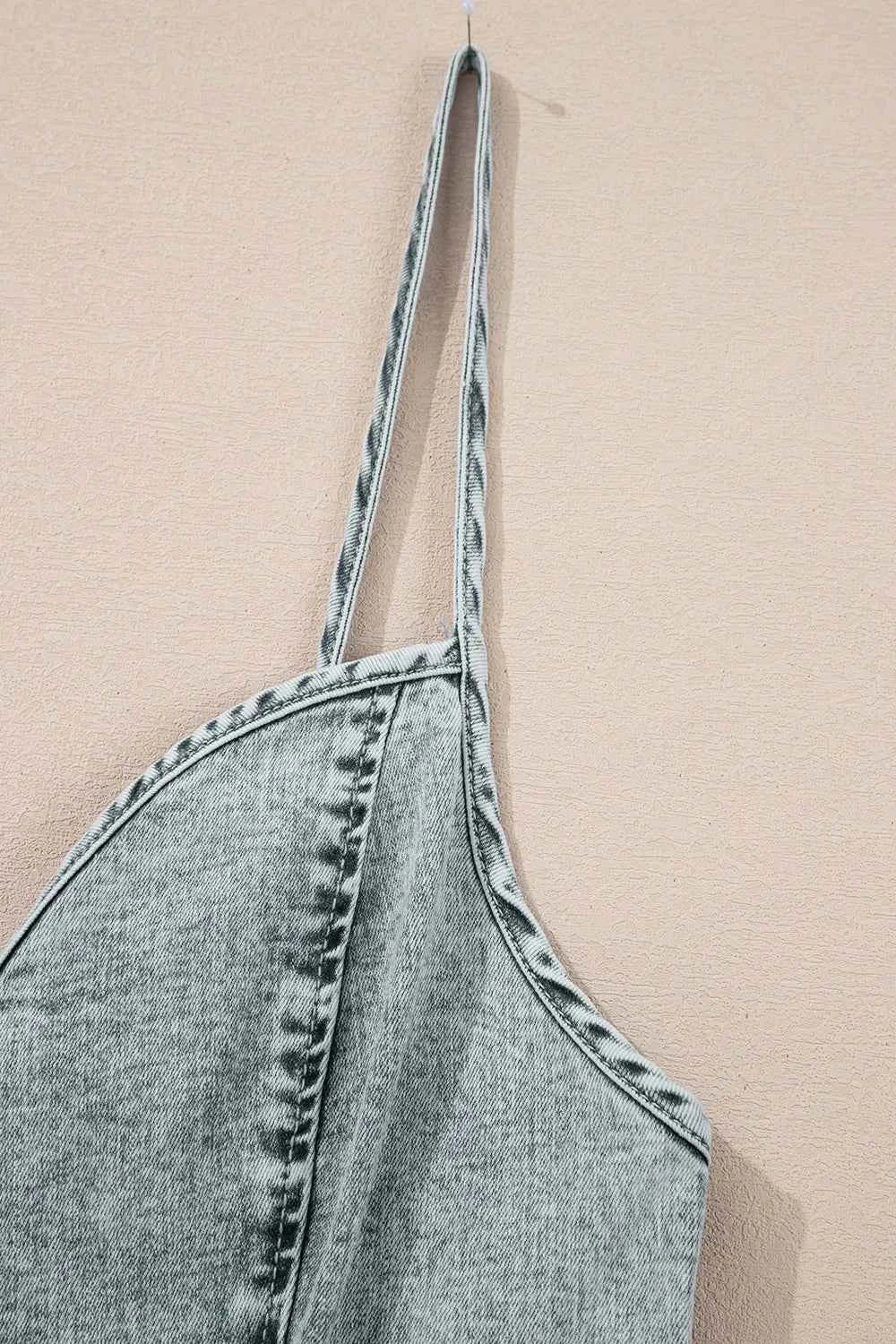 Back Zipped Mini Cami Denim Dress a4acf14b-f040-476a-bc21-cabfa994f958-Max