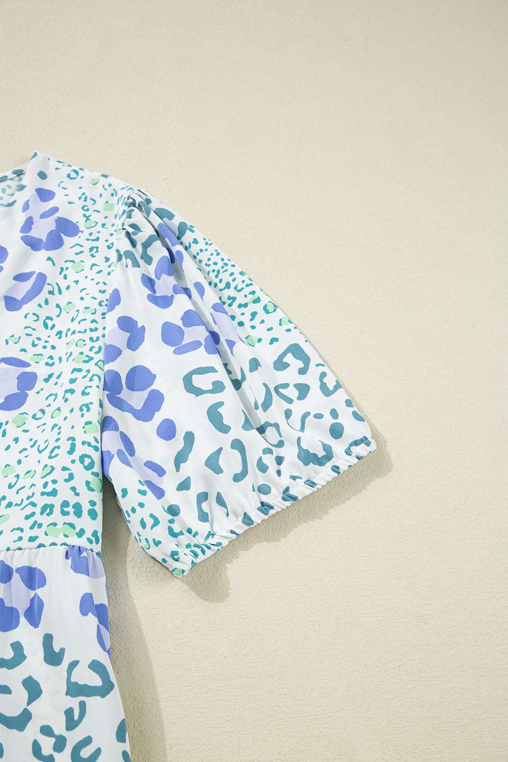 Sky Blue Leopard Bow Front Puff Sleeve Mini Dress a4c5090608e2baa1-_6