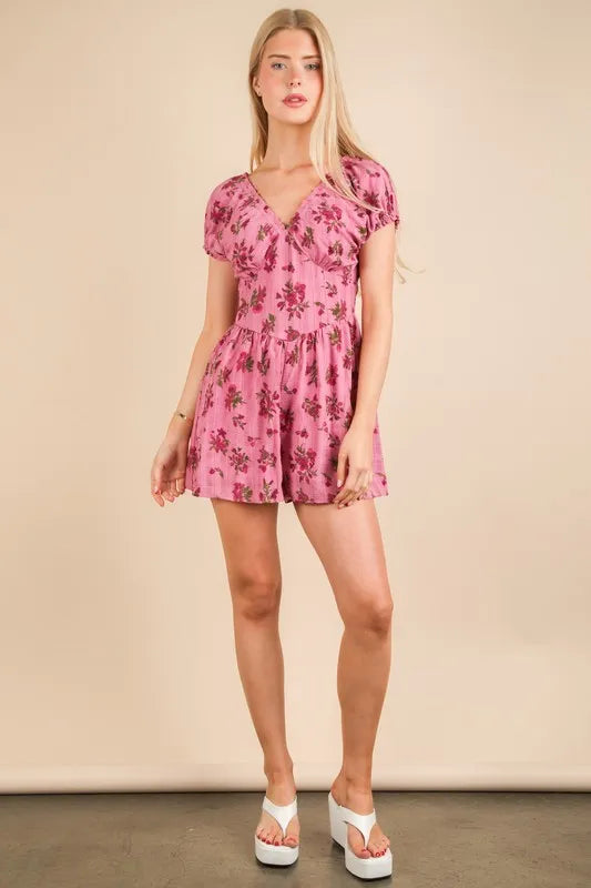 VERY J Floral Printed Ruffle Romper Pink a527e4dfa34c49139359ccd24c00c5ff-Max-Origin