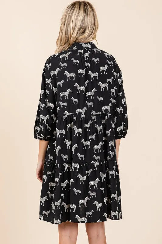 Mittoshop Zebra Print Button Down Shirt Mini Dress a53e4a0b-678b-432d-a5db-3f9fb0d872c0-Max