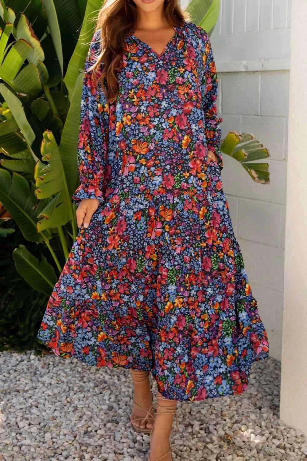 Floral Notched Flounce Sleeve Maxi Dress a5d43754-7b02-41da-a432-98dbbc5ed34a-Max-Origin