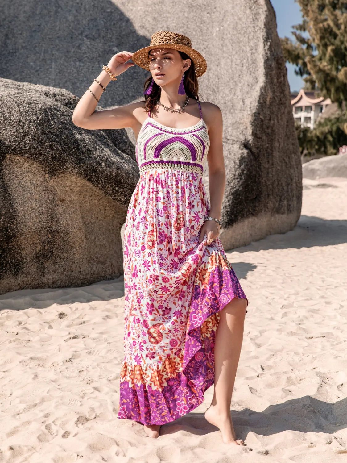 Printed Scoop Neck Cami Dress Heliotrope Purple a5e17b04-8004-492c-8625-ce78013b78ca-Max-Origin