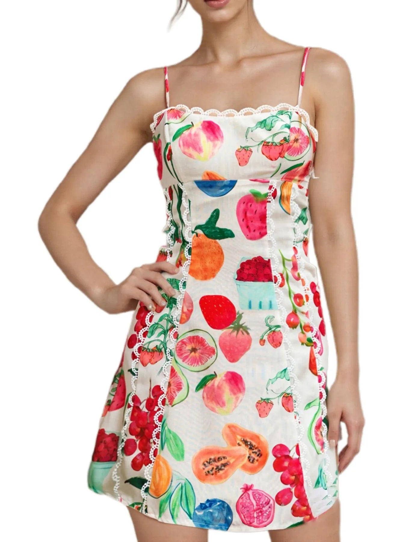 Lace Detail Fruit Print Cami Dress a5e5d9c2-a779-4f1f-a794-14748ca7740c-Max-Origin
