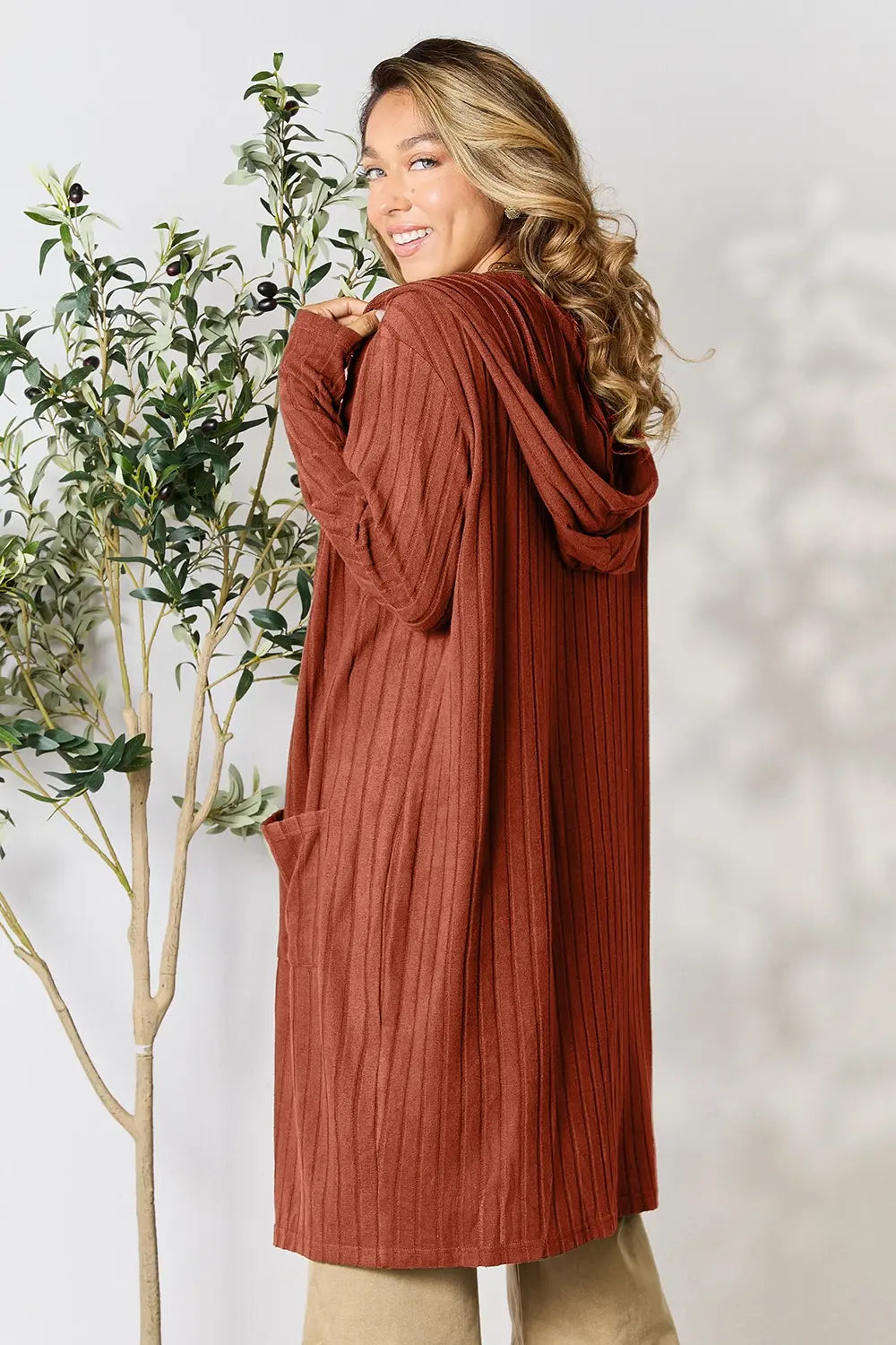 Basic Bae Full Size Hooded Sweater Cardigan a60d4ba62d4c43b4946d95833e8641a6-Max