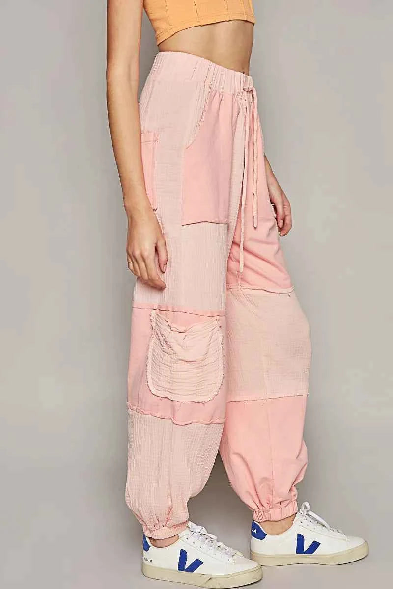 POL Drawstring Pocketed Contrast Jogger Pants a662cb4c-5c3d-44fc-8b1f-436db21794b4-Max-Origin