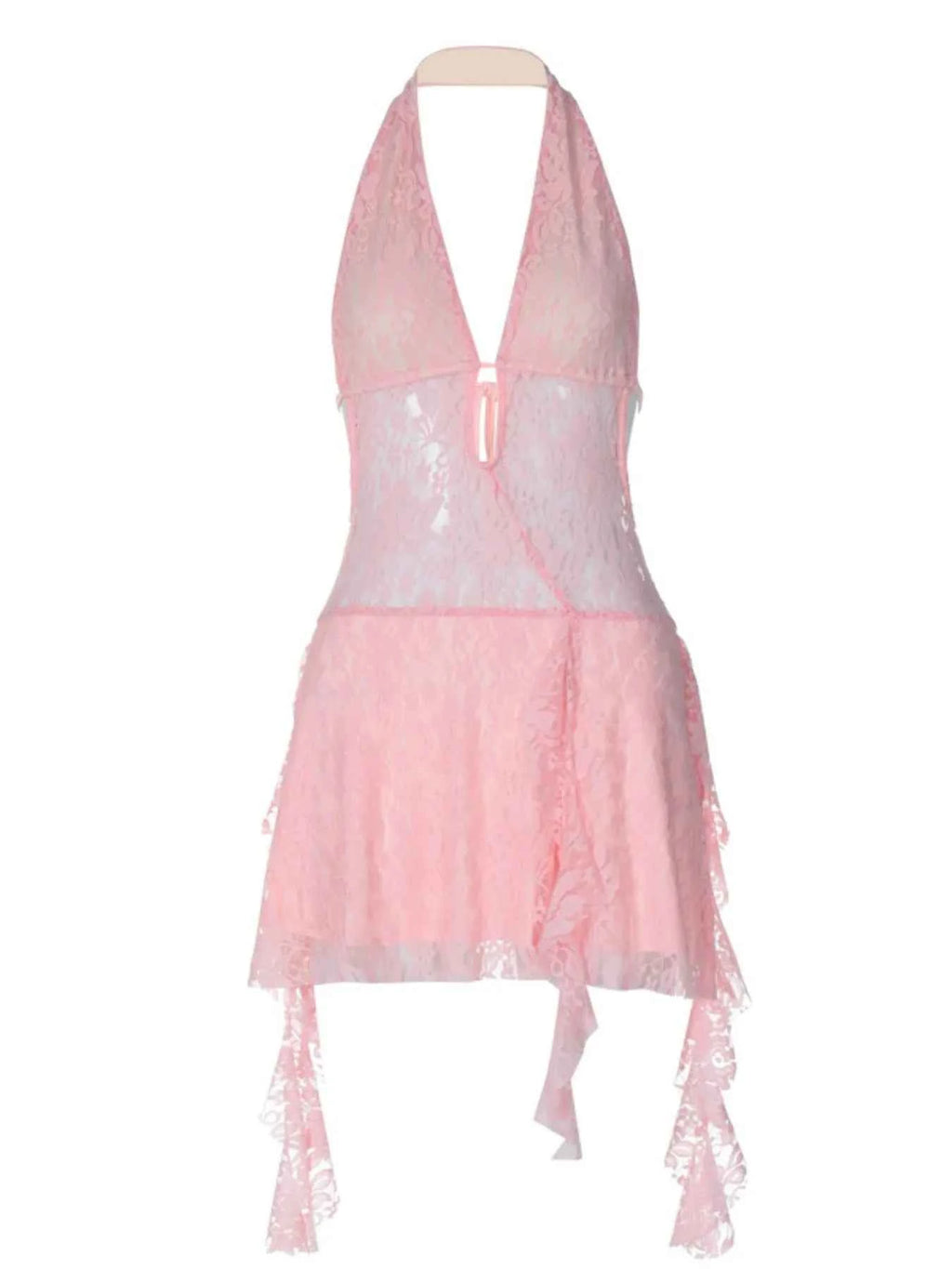 Backless Lace Halter Neck Mini Dress a693af4e-9638-4b08-ab2d-2d9d3ab754d3-Max-Origin