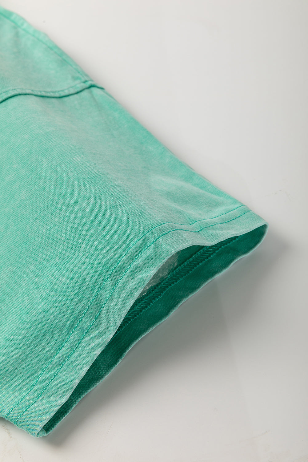 Sky Blue Mineral Wash Flower Patchwork Mini T Shirt Dress a6b01959f014080a