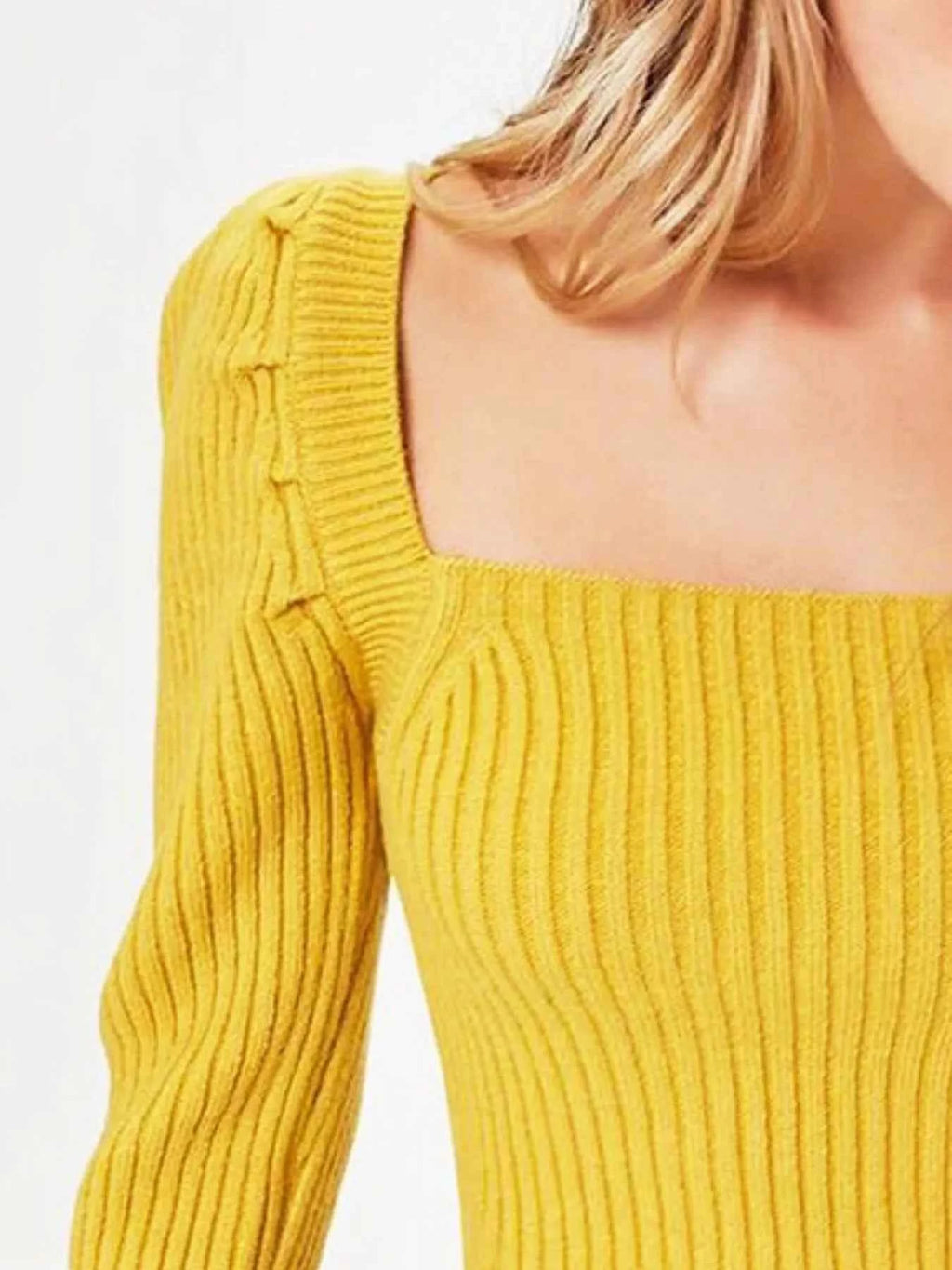 Ribbed Square Neck Long Sleeve Sweater a6ed4e4d-c62b-4ef9-9c81-eca141eedd84-Max-Origin