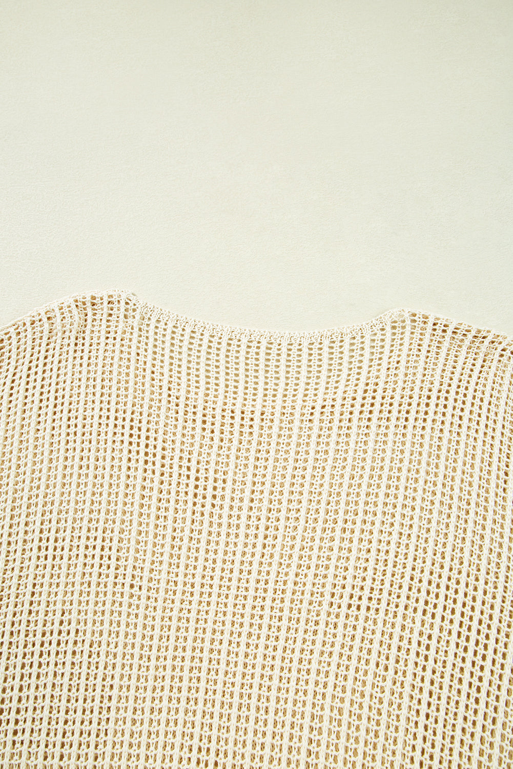 Parchment Hollow Out Knit Star Pattern Plus Size Sweater a6fdfc21921bc3b9