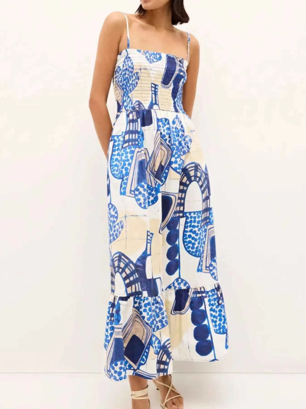 Printed Square Neck Cami Midi Dress a7240330-edc4-470b-a9de-c606dc9b4062-Max-Origin