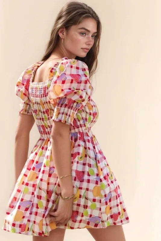 Davi & Dani Fruits Printed Smocking Mini Dress a760efb075534cc4932c6648fedd8b56-Max-Origin