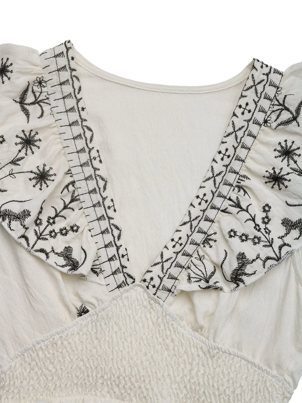 Smocked Ruffled Cap Sleeve Mini Dress a768c62c-648b-4659-b3b0-9d6af5ab1af0-Max-Origin