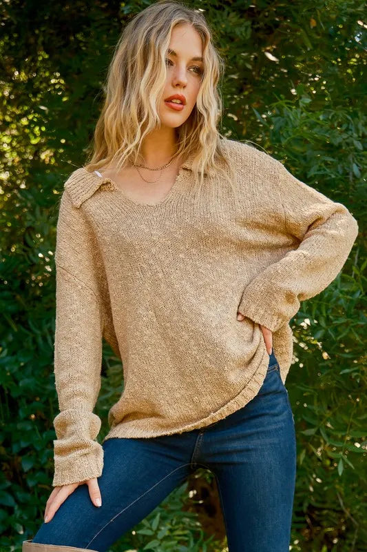 And The Why Textured Basic Collar Neck Sweater Pullover a79dff6ce07c41f195cc9a994d206b54-Max-Origin