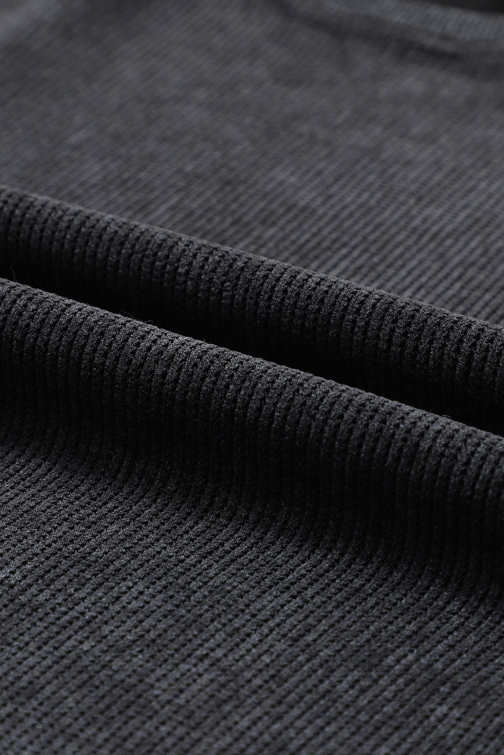 Green Ribbed Round Neck Drop Sleeve Pullover Sweatshirt a7a8e1af5f128fca