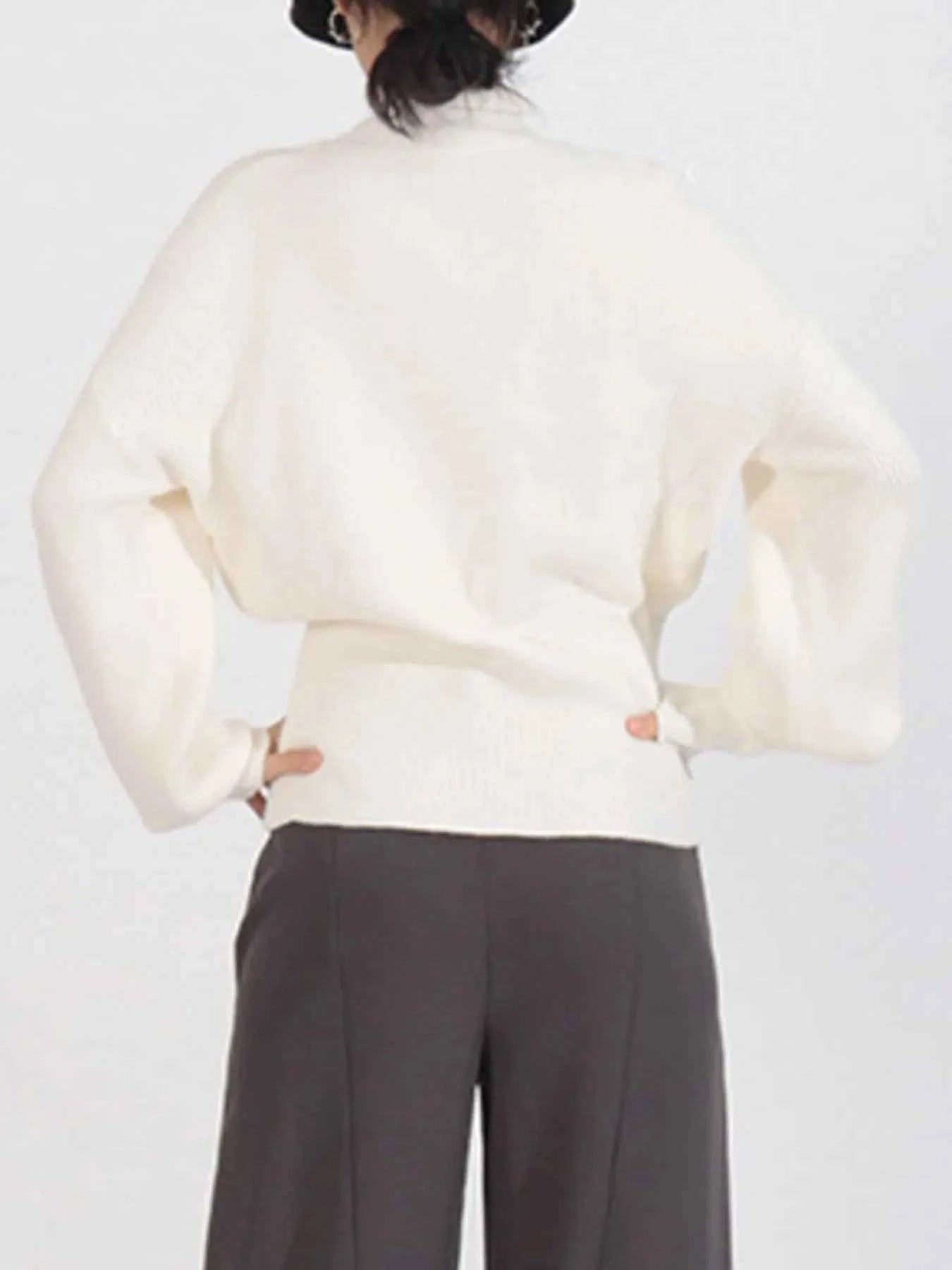 Bow Front Turtleneck Long Sleeve Sweater a7f2da28-aa1d-4216-84cd-b875deebd41b-Max-Origin