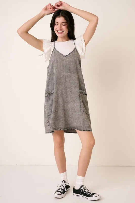Mittoshop Washed Patch Pocket Mini Cami Denim Dress a897ae70-6068-4f68-b850-58d3b2d6f7fa-Max
