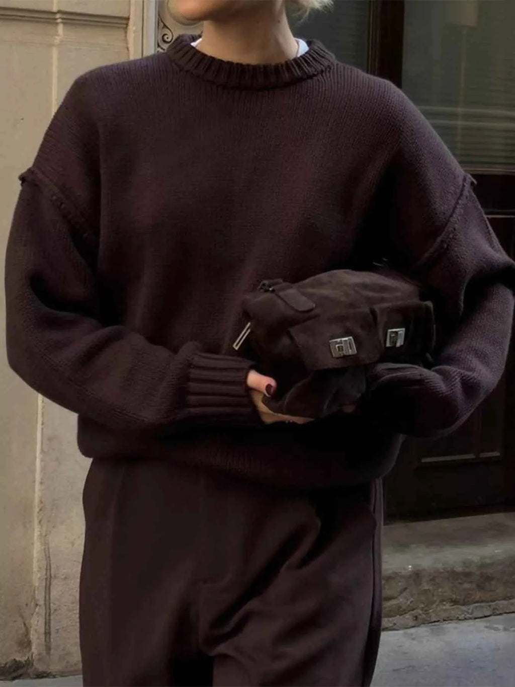 Round Neck Dropped Shoulder Sweater a8c20bd36dbb4e4dbd413e28c3fe3ad6-Max-Origin