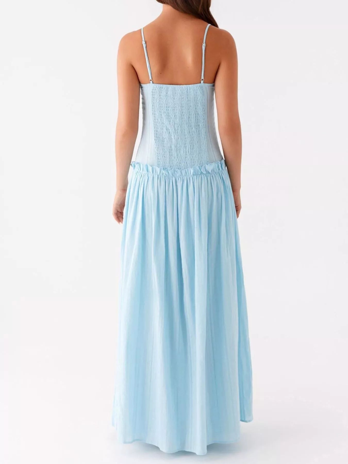 Frill Spaghetti Strap Maxi Dress a8c28e10-68df-4ad5-a328-297dc8fa0f98-Max-Origin