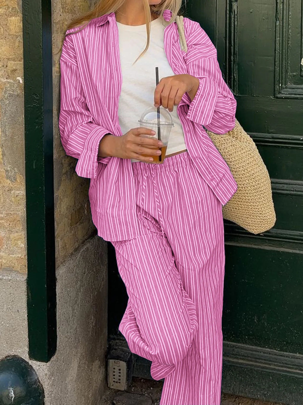 Striped Button Up Shirt and Pants Set a91cec4382f24e74a40eccbc784cdcc5-Max-Origin