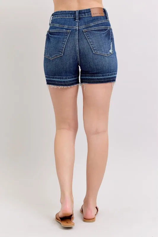 Judy Blue Full Size High Waist Tummy Control Destroy Release Hem Denim Shorts Plus Size a92c670231e64650b28ebab5053884cb-Max-Origin