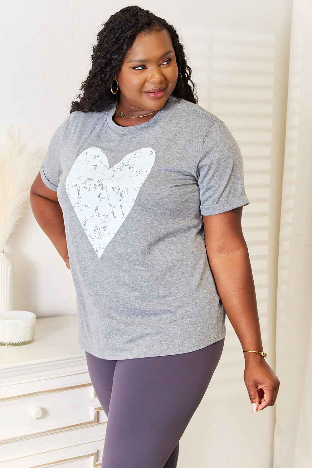 Simply Love Heart Graphic Cuffed Short Sleeve T-Shirt a965496535e34ab09360c7ccd53fae11-Max