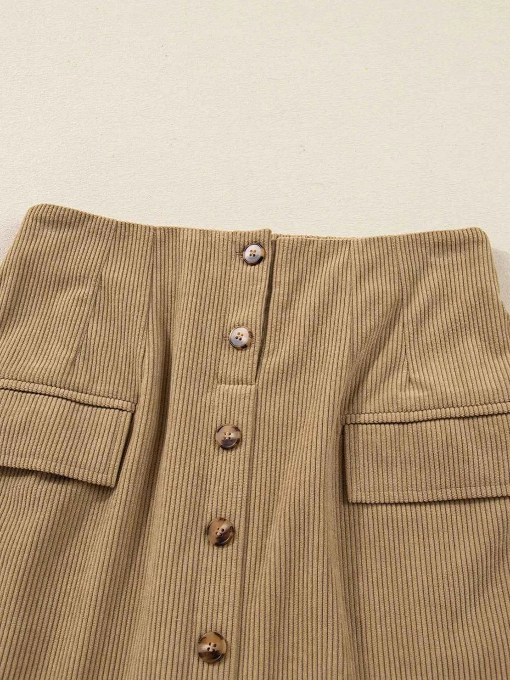 Corduroy Buttoned Front Mini Skirt a96a341beb6541bdba53d77929ab3eee-Max-Origin