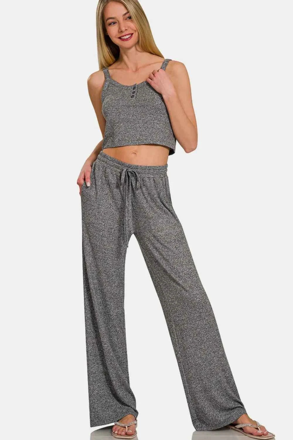 Zenana Drawstring Wide Leg Pants with Side Pockets a9af52f2-0d3a-48a6-83b3-39347a682b8c-Max